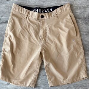 Hurley Men's Khaki Flat Front Shorts